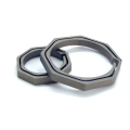 Portable Octagonal Metal Keychain Titanium Key Ring